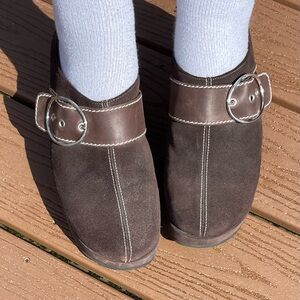 CORDANI🤎LIKE-NEW BROWN LEATHER CLOGS🐻